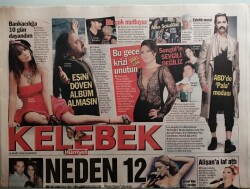 Hürriyet Gazetesi Kelebek Eki 16 Mart 2009 Volkan Konak Eşini Döven Yere Tüküren Albümümü Almasın -GZ44585 - 1