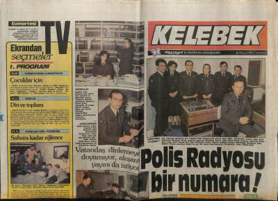 Hürriyet Gazetesi Kelebek Eki 16 Mayıs 1987 - Polis Radyosu Bir Numara GZ61883 - 2