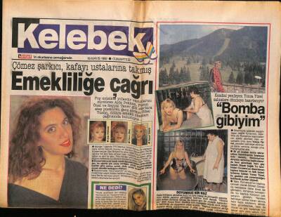 Hürriyet Gazetesi Kelebek Eki 16 Mayıs 1992 - Ajda Pekkan ,Füsun Önal, Seyyal Taner GZ75865 - 1
