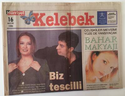 Hürriyet Gazetesi Kelebek Eki 16 Mayıs 1997 - Müjde Ar - Okan Bayülgen İle Röportaj Biz Tescili İki Deliyiz GZ20841 - 1