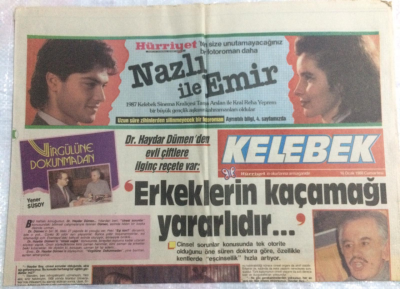 Hürriyet Gazetesi Kelebek Eki 16 Ocak 1988 - Haydar DümenErkeklerin Kaçamağı Yararlıdır GZ21683 - 1