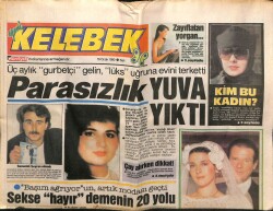 Hürriyet Gazetesi Kelebek Eki 16 Ocak 1990 - Parasızlık Yuva Yıktı GZ63506 - 1