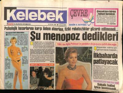 Hürriyet Gazetesi Kelebek Eki 16 Ocak 1991 - Şu Menopoz Dedikleri GZ75813 - 1