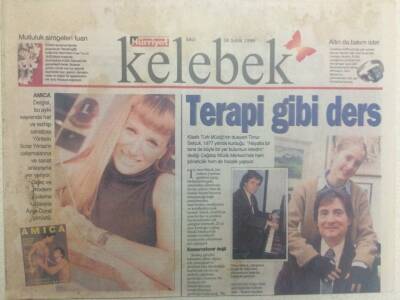 Hürriyet Gazetesi Kelebek Eki 16 Şubat 1999 - Hülya Avşardan Banu Alkana Destek GZ32841 - 1