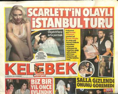 Hürriyet Gazetesi Kelebek Eki 17 Ağustos 2015 - Scarlettin Olaylı İstanbul Turu GZ99959 - 1