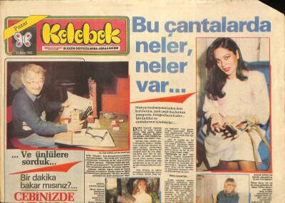 Hürriyet Gazetesi Kelebek Eki 17 Ekim 1982 - Türkan Şoray İlacını Yanından Ayırmıyor GZ114423 - 1