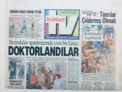 Hürriyet Gazetesi Kelebek Eki 17 Ekim 1993 - Sibel Canın Tatil Keyfi GZ42777 - 1