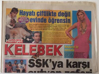 Hürriyet Gazetesi Kelebek Eki 17 Eylül 2004 -Cengiz İmren Serene Soyadımı Emanet Etmiştim GZ18616 - 1