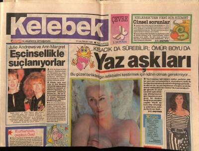 Hürriyet Gazetesi Kelebek Eki 17 Haziran 1991 - Marifetli Manken,Demet Söz GZ75796 - 1