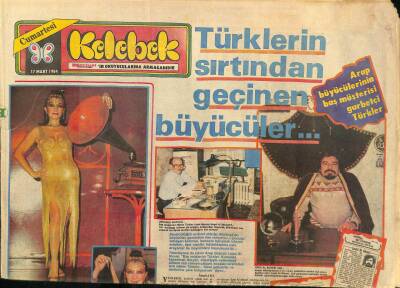 Hürriyet Gazetesi Kelebek Eki 17 Mart 1984 - Gülriz Sururinin Altın Elbisesi GZ114831 - 1