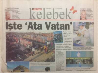 Hürriyet Gazetesi Kelebek Eki 17 Mart 1999 - Ajda Pekkanın Aklı Urfada GZ35031 - 1