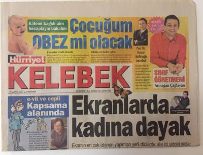 Hürriyet Gazetesi Kelebek Eki 17 Mart 2004 - Esra Eronla Çok Özel , Berivan Dizisinde Neler Oluyor GZ18816 - 1