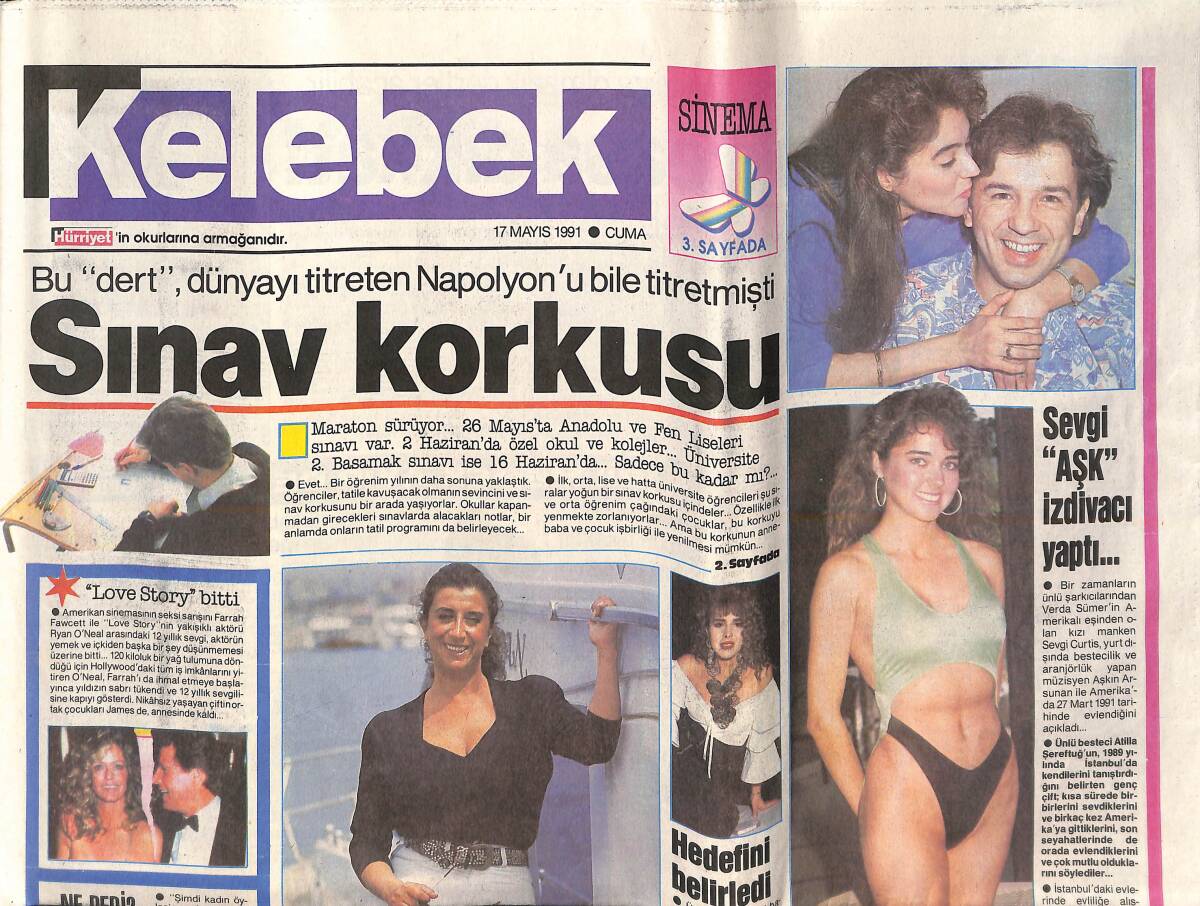 Hürriyet Gazetesi Kelebek Eki 17 Mayıs 1991 - Perran Kutman Solaryumda Bronzlaşıp Güzelleşti! - Müzik , Mizah Ve Sohbetler! GZ138027 - 1