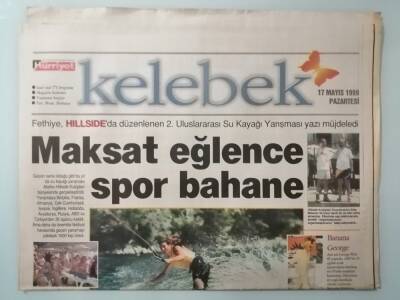 Hürriyet Gazetesi Kelebek Eki 17 Mayıs 1999 Maksat Eğlence Spor Bahane -GZ14997 - 1