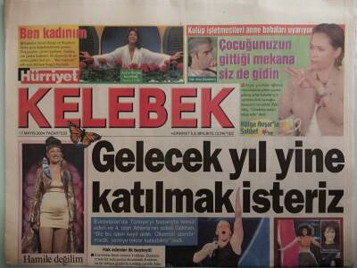 Hürriyet Gazetesi Kelebek Eki 17 Mayıs 2004 Hülya Avşarla Sohbet - İspanya Ateşi Gökhanı Yaktı -GZ37893 - 1