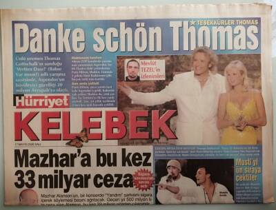 Hürriyet Gazetesi Kelebek Eki 17 Mayıs 2005 Cem Karacanın Yol Arkadaşları - GZ44131 - 1