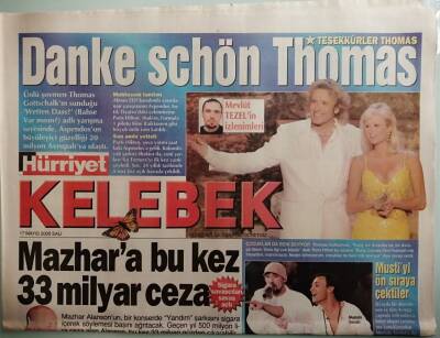 Hürriyet Gazetesi Kelebek Eki 17 Mayıs 2005 Mazhara Bu Kez 33 Milyar Ceza - GZ37713 - 1