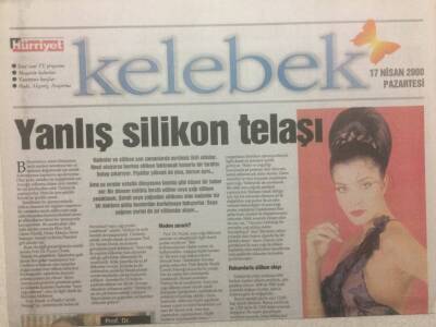Hürriyet Gazetesi Kelebek Eki 17 Nisan 2000 - Yanlış Silikon Telaşı GZ35020 - 1