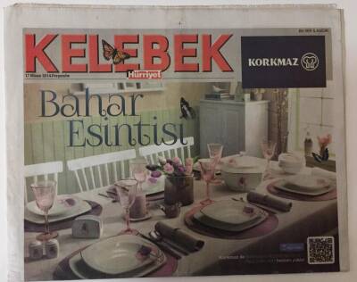Hürriyet Gazetesi Kelebek Eki 17 Nisan 2014 - Serenay Sarıkaya Reklam Güzeli Oldu GZ26909 - 1