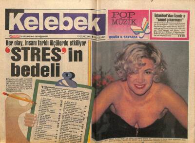 Hürriyet Gazetesi Kelebek Eki 17 Ocak 1991 - Seda Sayan Gazinoları Biz Öldürdük GZ61960 - 1