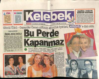 Hürriyet Gazetesi Kelebek Eki 17 Şubat 1992 - Gönül Ülkü Gazanfer Özcan Çifti GZ75854 - 1