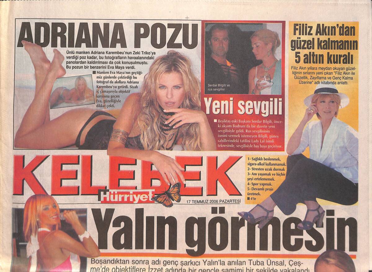 Hürriyet Gazetesi Kelebek Eki 17 Temmuz 2006 - İşte Hayalet Gemi - Filiz Akından Kurallar GZ132736 - 1