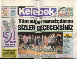 Hürriyet Gazetesi Kelebek Eki 18 Aralık 1991 - Onur Ödüllü Sanatçılar GZ63768 - 2