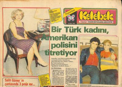 Hürriyet Gazetesi Kelebek Eki 18 Ekim 1982 - Bir Türk Kadını , Amerikan Polisini Titretiyor GZ115159 - 1