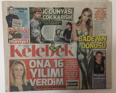 Hürriyet Gazetesi Kelebek Eki 18 Ekim 2017 - İbrahim Kutluay Demet Şener Ayrılık Süreci Devam Ediyor GZ20009 - 1