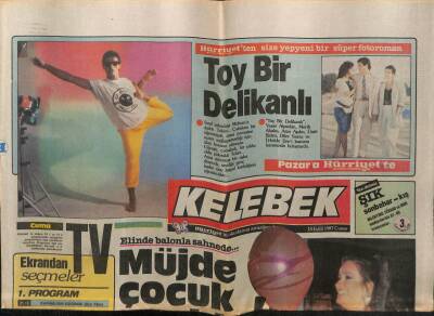 Hürriyet Gazetesi Kelebek Eki 18 Eylül 1987 - Müjde Ar Çocuk Oldu GZ63649 - 1