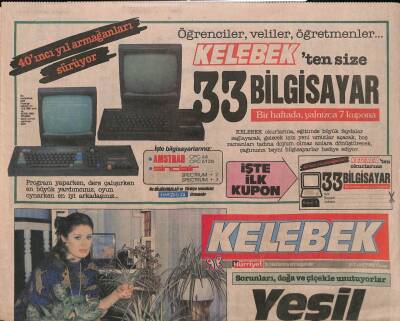 Hürriyet Gazetesi Kelebek Eki 18 Eylül 1988 - Gülşen Bubikoğlu Çiçekleri , Çocuğu Gibi Sevdiğini , Onlar İçin Özel Bakım Uyguladığını Belirtiyor GZ90517 - 1