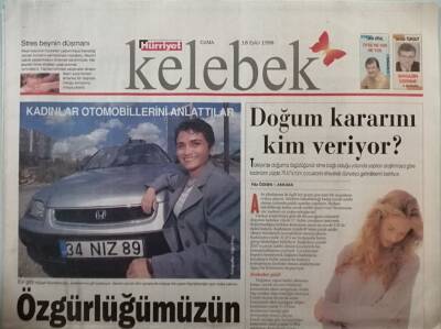 Hürriyet Gazetesi Kelebek Eki 18 Eylül 1998 Özgürlüğümüzün Bir Parçası - GZ44846 - 2