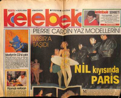 Hürriyet Gazetesi Kelebek Eki 18 Haziran 1992 - Nil Kıyısında Paris GZ75639 - 1