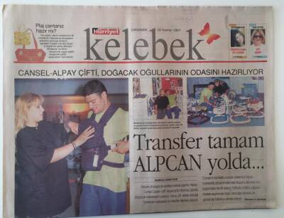 Hürriyet Gazetesi Kelebek Eki 18 Haziran 1997 - Cansel - Alpay Çifti Doğacak Oğlunun Odasını Hazırlıyor GZ18088 - 1