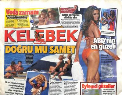 Hürriyet Gazetesi Kelebek Eki 18 Haziran 2013 - Eylemci Güzeller, ABDnin En Güzeli Erin Brady GZ104754 - 1