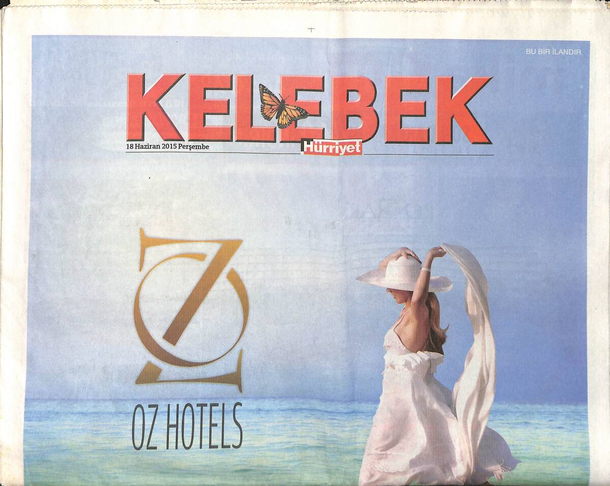 Hürriyet Gazetesi Kelebek Eki 18 Haziran 2015 - Arda Turan'ın Provası - Burcu Esmersoy Arkadaşı İçin Modellik Yaptı GZ154763 - 1