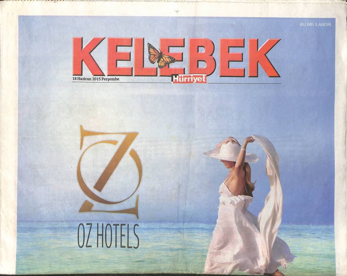 Hürriyet Gazetesi Kelebek Eki 18 Haziran 2015 - Arda Turan'ın Provası - Burcu Esmersoy Arkadaşı İçin Modellik Yaptı GZ154788 - 1