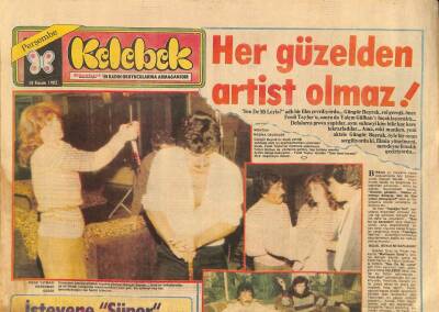 Hürriyet Gazetesi Kelebek Eki 18 Kasım 1982 - Emel-Erol Büyükburç Çifti 6. Evlilik Yıldönümünü Kutladı GZ114536 - 1