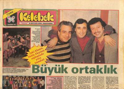 Hürriyet Gazetesi Kelebek Eki 18 Kasım 1983 - Zeki Alasya , Metin Akpınar Cephesinde Yılın Transferi GZ114611 - 1