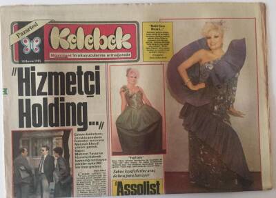 Hürriyet Gazetesi Kelebek Eki 18 Kasım 1985 - Hülya Sözer Assolist Dediğin Göz Kamaştırmalı GZ22467 - 1