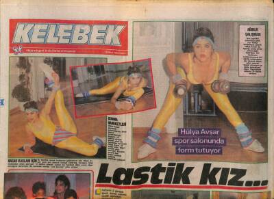 Hürriyet Gazetesi Kelebek Eki 18 Mart 1988 - Hülya Avşar Spor Salonunda Form Tutuyor - Michael Jackson Kimlik Değiştiriyor , Cinselliğe Veda GZ94014 - 1