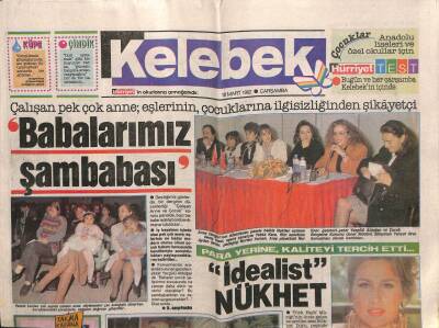 Hürriyet Gazetesi Kelebek Eki 18 Mart 1992 - İdealist Nükhet Duru GZ63871 - 2
