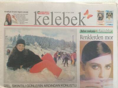 Hürriyet Gazetesi Kelebek Eki 18 Mart 1998 - İzel Sıkıntılı Günlerin Ardından Konuştu Şimdi Daha Güçlüyüm GZ35190 - 1