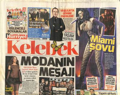 Hürriyet Gazetesi Kelebek Eki 18 Mart 2016 - Rihannanın Miami Şovu - Ahmet Kural Ve Murat Cemcir Yapım Şirketi Kurdular GZ116444 - 1