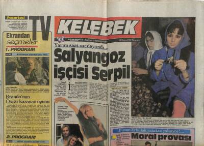Hürriyet Gazetesi Kelebek Eki 18 Mayıs 1987 - Serpil Çakmaklı,Neler Çektim Neler GZ61881 - 2