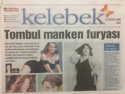 Hürriyet Gazetesi Kelebek Eki 18 Nisan 2000 - Tombul Manken Furyası GZ35021 - 1