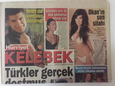 Hürriyet Gazetesi Kelebek Eki 18 Ocak 2006 - Özcan Deniz İle Röportaj , Gerçek Bir Star Sezen Gibi Olur GZ18806 - 1