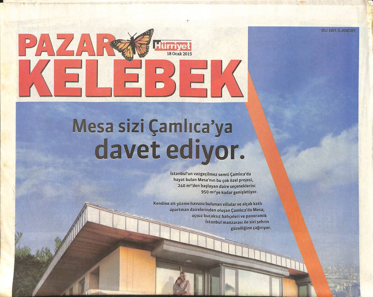 Hürriyet Gazetesi Kelebek Eki 18 Ocak 2015 - Göksel: Bir İnsanın Gerçeğinden Ziyade Hayalini Seviyorum GZ155121 - 1