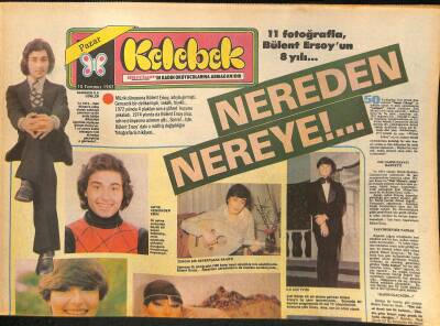 Hürriyet Gazetesi Kelebek Eki 18 Temmuz 1982 - 11 Fotoğrafla , Bülent Ersoyun 8 Yılı... GZ127285 - 1