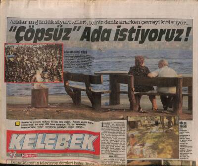 Hürriyet Gazetesi Kelebek Eki 18 Temmuz 1988 - Deniz Gökçer Ve Zafer Ergin , Devlet Tiyatrosunun İki Tanınmış Sanatçısı... GZ93872 - 2